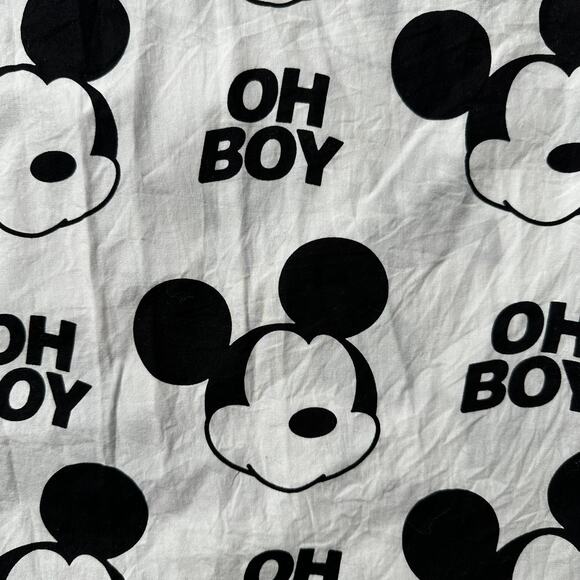 Disney Mickey Mouse Shirt Mens Large White Black Oh Boy Neff Button Up Cartoon - Picture 13 of 15